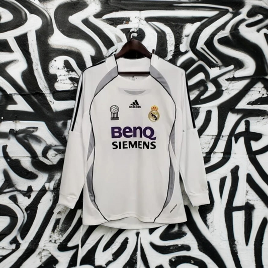 2006/2007 Real Madrid Home Long Sleeve Retro Jersey